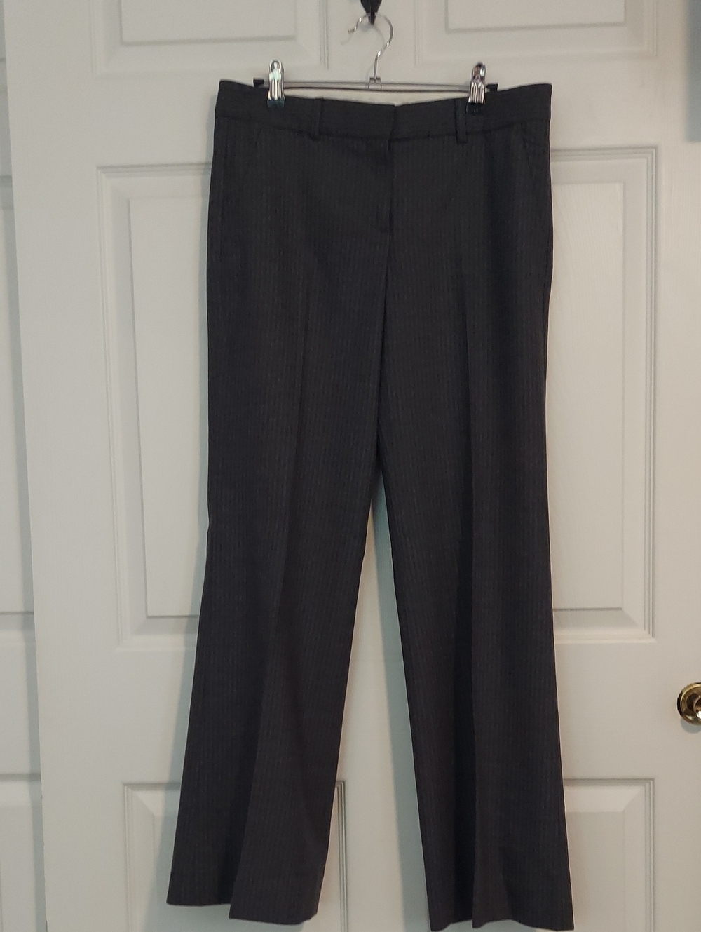 Theory Wool Pinstripe Trouser Pants Gray Size 6 Made in USA
